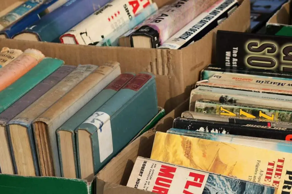 boxes old books sale