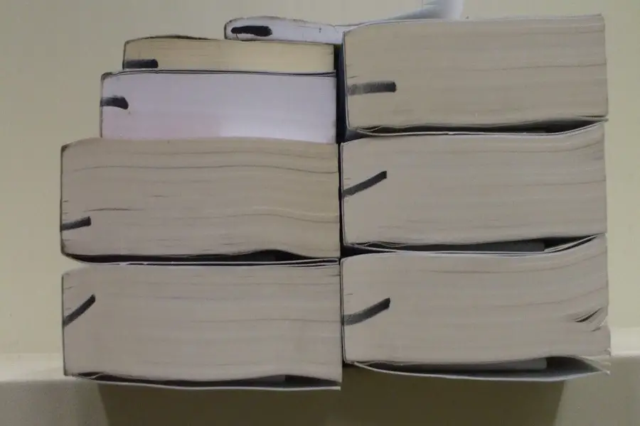 stack of remaindered books