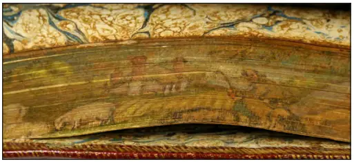 fore edge painting Les Paumes de David 1754.